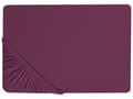 Miniatyrbilde 1 av 6: Formsydd laken Burgunder Bomull 160 x 200 cm Elastisk kant Ensfarget Klassisk stil Soverom Seng