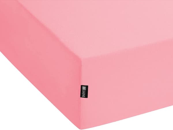 Formsydd laken Korall Bomull 200 x 200 cm Elastisk kant Ensfarget Klassisk stil Soverom Seng