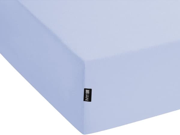 Formsydd laken Blå Bomull 140 x 200 cm Elastisk kant Ensfarget Klassisk stil Soverom Seng