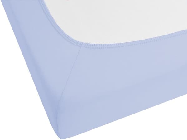 Formsydd laken Blå Bomull 140 x 200 cm Elastisk kant Ensfarget Klassisk stil Soverom Seng