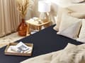 Miniatyrbilde 2 av 6: Formsydd laken Svart Bomull 180 x 200 cm Elastisk kant Ensfarget Klassisk stil Soverom Seng