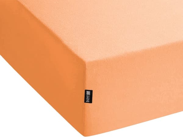 Formsydd laken Oransje Bomull 90 x 200 cm Elastisk kant Ensfarget Klassisk stil Soverom Seng