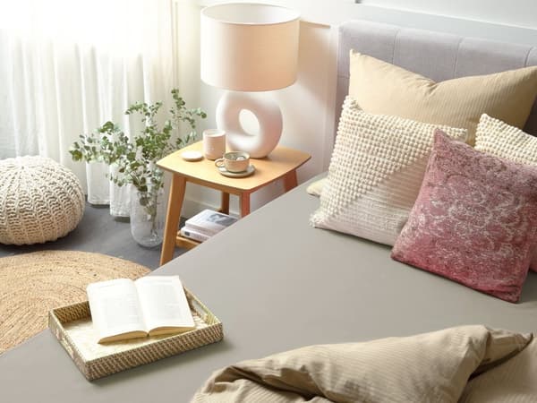 Formsydd laken Taupe Bomull 200 x 200 cm Elastisk kant Ensfarget Klassisk stil Soverom Seng