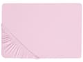 Miniatyrbilde 1 av 6: Formsydd laken Rosa Bomull 140 x 200 cm Elastisk kant Ensfarget Klassisk stil Soverom Seng