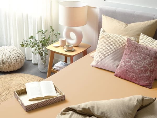 Formsydd laken Sandbeige Bomull 140 x 200 cm Elastisk kant Ensfarget Klassisk stil Soverom Seng