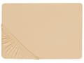 Miniatyrbilde 1 av 6: Formsydd laken Sandbeige Bomull 140 x 200 cm Elastisk kant Ensfarget Klassisk stil Soverom Seng