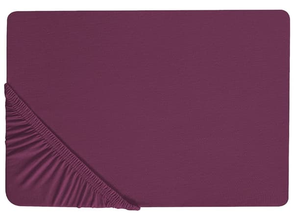 Formsydd laken Burgunder Bomull 140 x 200 cm Elastisk kant Ensfarget Klassisk stil Soverom Seng