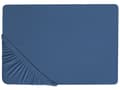 Miniatyrbilde 1 av 6: Formsydd laken Marineblå Bomull 90 x 200 cm Elastisk kant Ensfarget Klassisk stil Soverom Seng