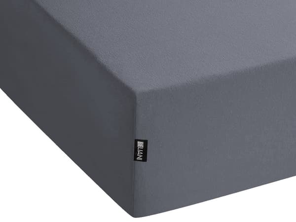Formsydd laken Mørkegrå Bomull 200 x 200 cm Elastisk kant Ensfarget Klassisk stil Soverom Seng