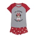 Miniatyrbild 1 av 8: Sommarpyjamas Minnie Mouse Röd Kvinna Grå - XS