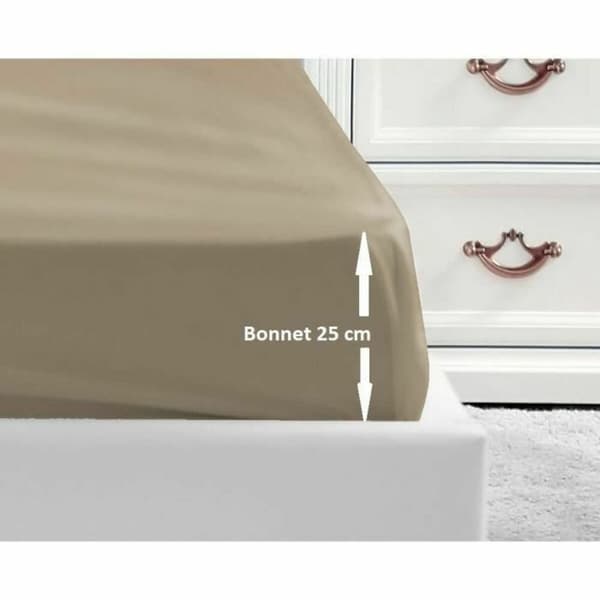 Inpassat underlakan Lovely Home Beige Dubbelsäng 180 x 200 180 x 200 cm
