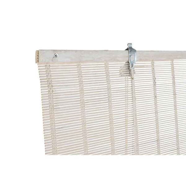 Rullpersienner DKD Home Decor Fernissad Vit Bambu 120 x 2 x 230 cm