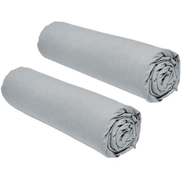 Uppsättning av 2 Teday Essential Curses - 90 x 190 cm - 1 person - 100% bomull - stål