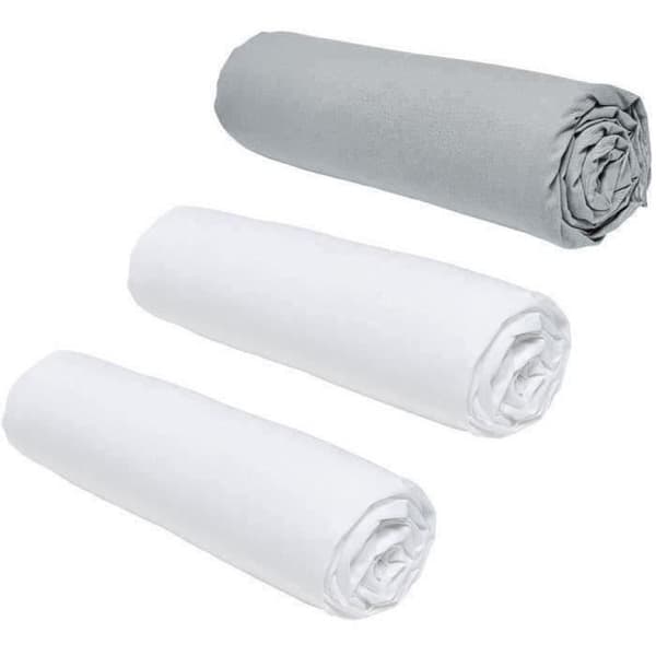 Uppsättning av 3 Teday Essential Curses - 160 x 200 cm - 2 personer - 100% bomull - krita/ stål
