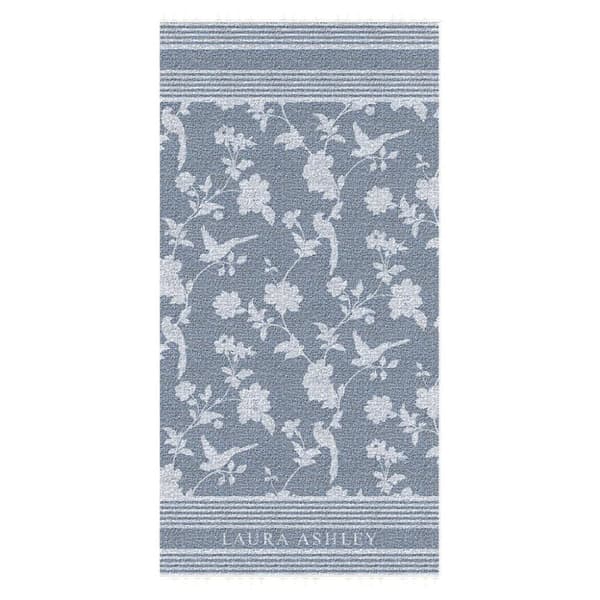 Laura Ashley Hamam handduk Elveden Midnight 90x180 cm Blå/Vit