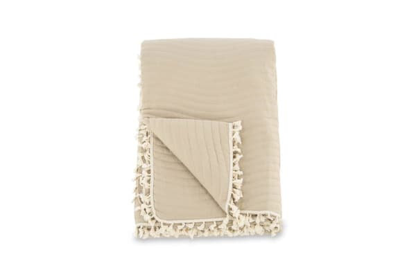 Lias sengeteppe 180x260cm beige, offwhite.