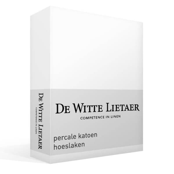 Påslakan i bomullspercal - De Witte Lietaer - Stor storlek 180x200 cm - Vit