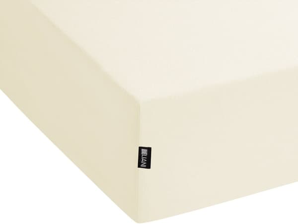 Lagen Beige Bomuld 200 x 200 Blød Stræklagen til Seng Madras Bomuldslagen Tilbehør Soveværelse Jerseylagen med Elastisk Kant Farvetlagen