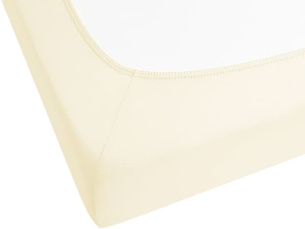 Lagen Beige Bomuld 200 x 200 Blød Stræklagen til Seng Madras Bomuldslagen Tilbehør Soveværelse Jerseylagen med Elastisk Kant Farvetlagen