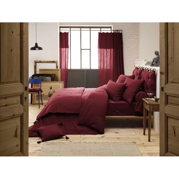 Lakanset 4 stycken 1 platt lakan 270 x 300 + 1 påslakan 180 x 200 + 2 örngott 60 x 60 Gaïa Lie de Vin