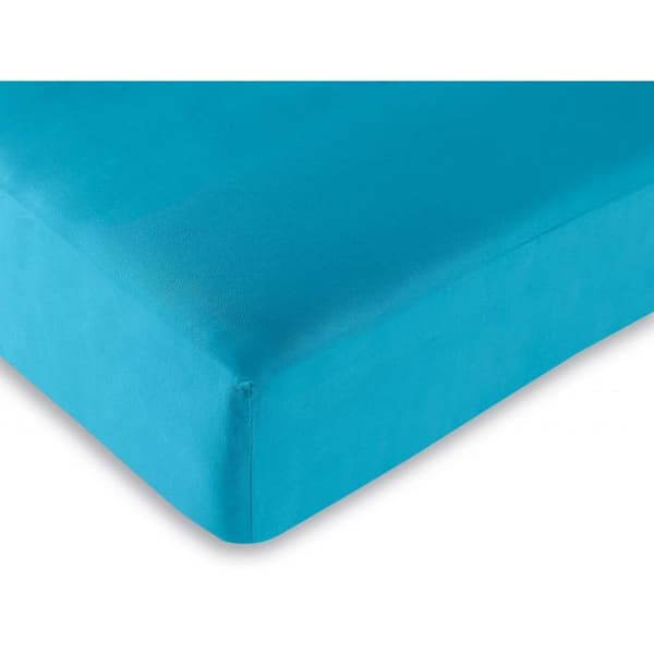 Lakan 57 trådar/cm² alla storlekar - Turkos - 160 x 200 cm