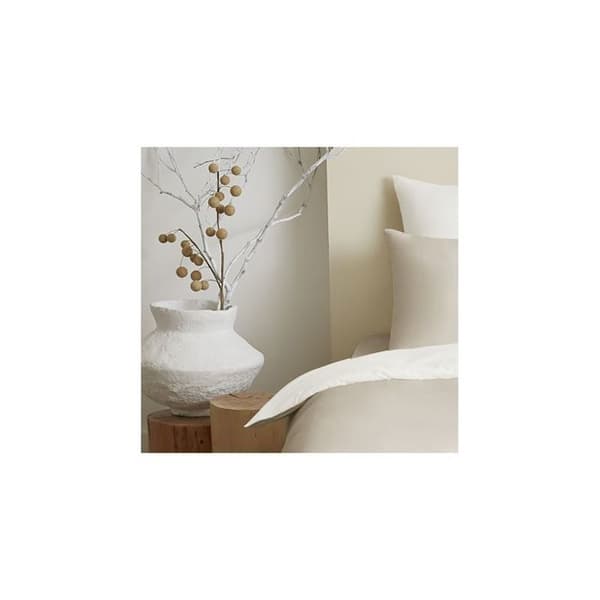 Komplett paket 4 st Linne/Vit vändbart påslakan för säng 90 x 190 cm