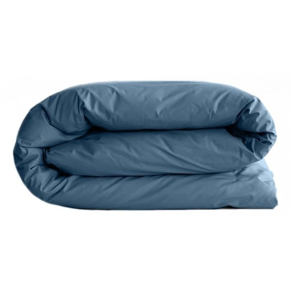 Påslakan "Manoir" ren långfibrig kammad bomullspercale 80 trådar/cm² Sydvind - Marinblå - Påslakan 240 x 220 cm
