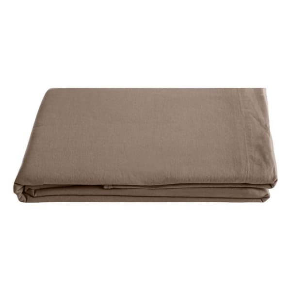 Palace ren bomull färgat tvättat platt lakan, 63 trådar/cm² sydvind - Palace Tabac - 270 x 290 cm för king size-säng