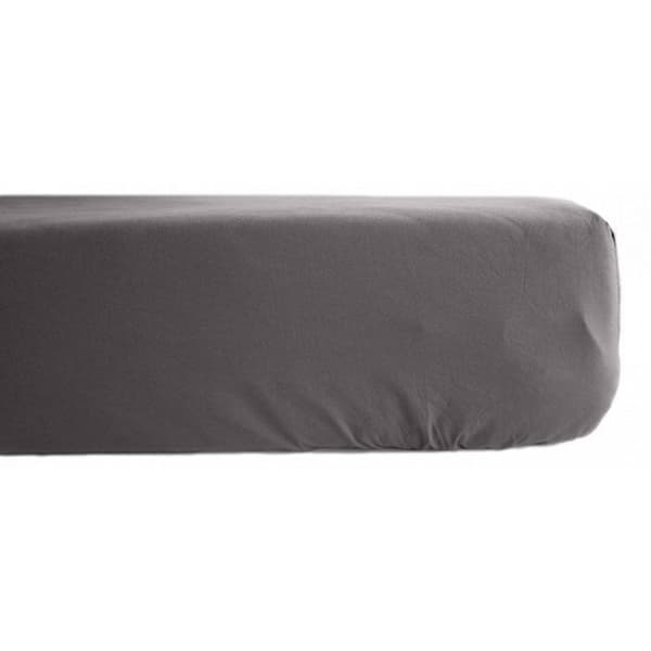 Prydnadslakan i ren bomull percal 80 trådar/cm² Sydvind - Skiffer - 90 x 190 cm 35 cm mössa