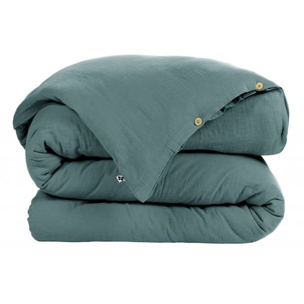 "Gaïa" "Cotton Gauze" påslakanpaket - Gaïa Duck - 4-delat förpackning för säng 140 x 190 cm (1 påslakan 240 x 220 +