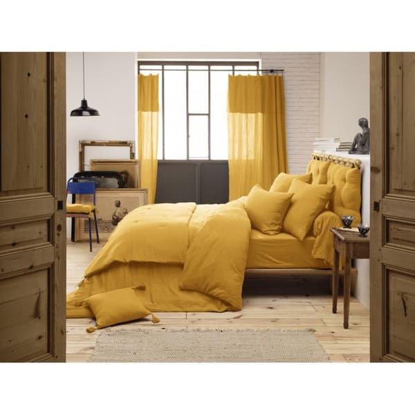 "Gaïa" "Cotton Gauze" påslakanpaket - Gaïa Saffron - 4-delat förpackning för säng 180 x 200 cm (1 påslakan 260 x 240 +