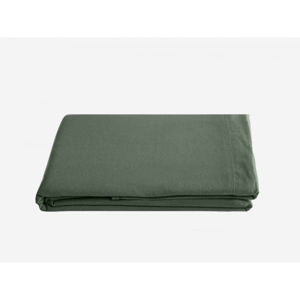 Palace 100 % tvättad färgad bomull platt lakan, 63 trådantal South Wind - Palace Cèdre - 270 x 290 cm för King Size säng