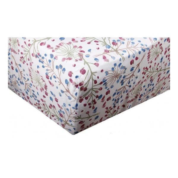 Träslakan 100 % "kammad bomullssatin" / 80 trådar/cm² - Röd - 90 x 190 cm 30 cm mössa