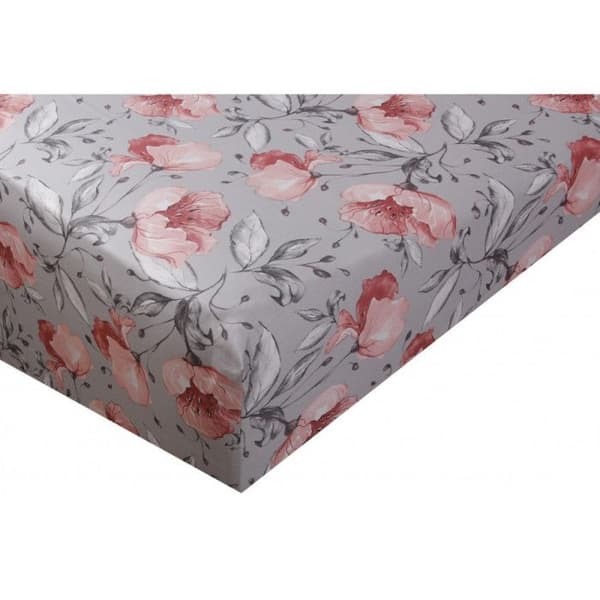Prydnadslakan 100 % "kammad bomullssatin" / 80 trådar/cm² - Grå - 90 x 190 cm 30 cm keps
