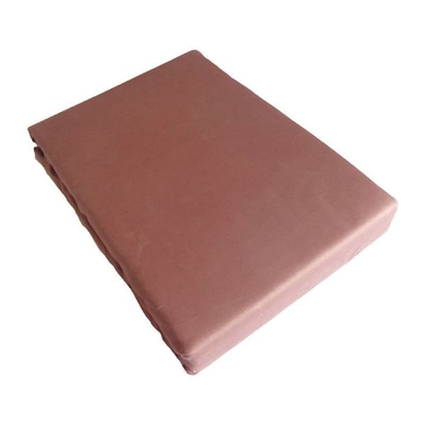 100 % "kammad bomullssatin" platt lakan / 80 trådar/cm² - Rosewood - 180 x 290 cm för enkelsäng