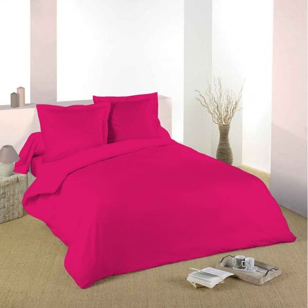 Fuchsia påslakan 240 x 220 cm / 100 % bomull / 57 trådar/cm² för dubbelsäng