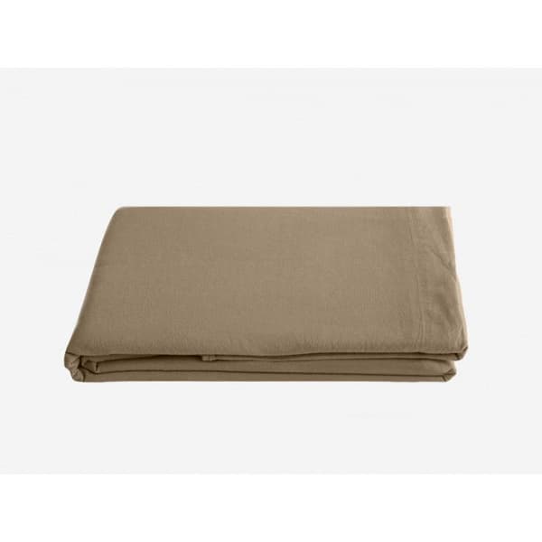 Palace renfärgad tvättad bomullslakan, 63 trådar/cm² South Wind - Palace Camel - 270 x 290 cm för king size-säng
