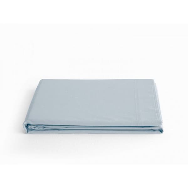 Drap plat percale av 100 % kammad bomull med långa fibrer 80 trådar/cm² Sydvind - Glaciär - 270 x 300 cm för King size säng