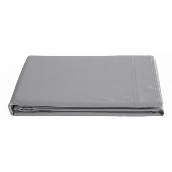 Platt lakan ren kammad långfibrig bomullspercale 80 trådar/cm² Sydvind - Stål - 270 x 300 cm för king size-säng