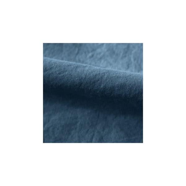 Palace Lakan Ren tvättad färgad bomull 63 trådräkning sydvind - Palace Navy - 180 x 200 cm 35 cm mössa