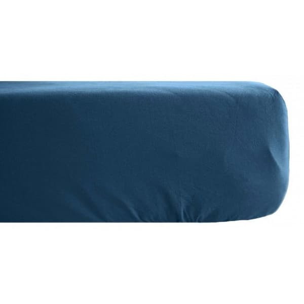Palace Lakan Ren tvättad färgad bomull 63 trådräkning sydvind - Palace Navy - 180 x 200 cm 35 cm mössa