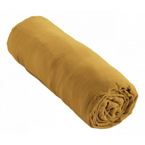 "Gaïa" påslakan alla storlekar "Cotton Gauze" - Gaïa Safran - 160 x 200 cm 30 cm mössa