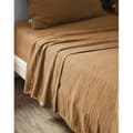 Miniatyrbild 1 av 4: "Gaïa" platt lakan alla storlekar "Cotton Gauze" - Gaïa Camel - 270 x 300 cm för king size säng