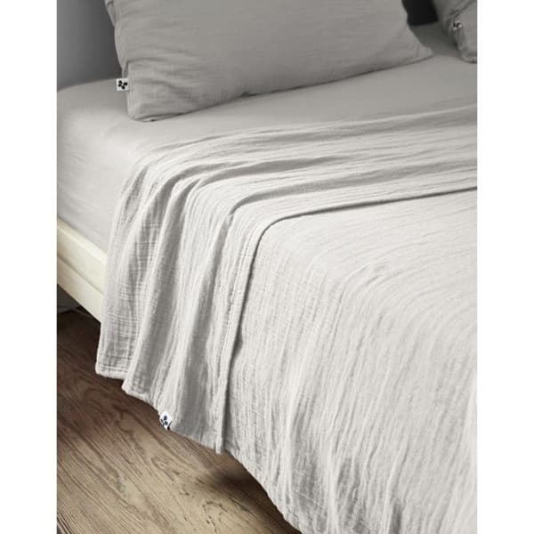"Gaïa" plattlakan alla storlekar "Cotton Gauze" - Gaïa Nuage - 270 x 300 cm för king size-säng