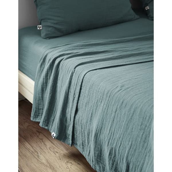 "Gaïa" plattlakan alla storlekar "Cotton Gauze" - Gaïa Canard - 270 x 300 cm för king size-säng
