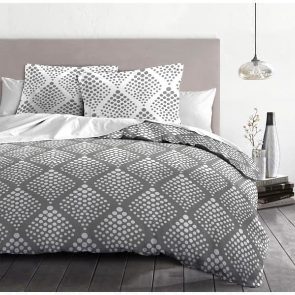 FIBULA Lakanset 4 delar 100% bomull - Grå - 240x300 cm