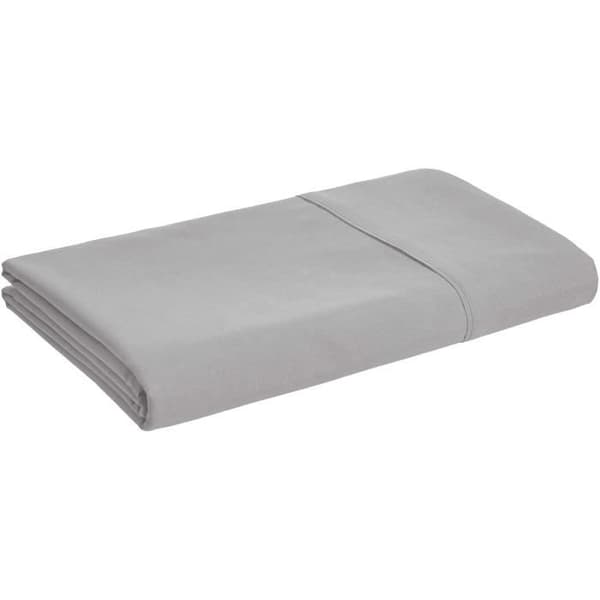 Basics platt mikrofiberduk, grå (mörkgrå), 230 x 260 + 10 cm - FLT4-DGY-002