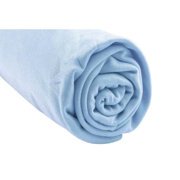 EASY DORT Lakan 160x200 cm - Allergivänlig bambu - King size dubbelsäng 160 x 200 - Himmelsblå - Stretchig andas