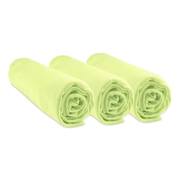 Set med 3 Easy Dort Hypoallergena Bamboo Fitslakan - Babysäng 70x140 cm - Anisgrön