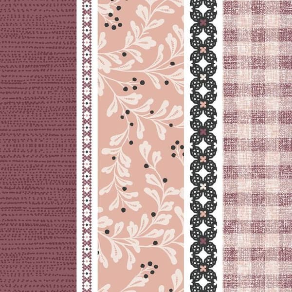 Komplett vändbart påslakanspaket för säng 140 x 190 cm Burgundy kashmir
